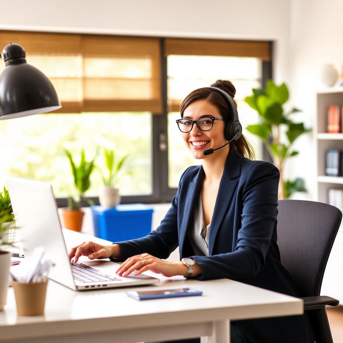 Dedicated virtual assistant supporting a service business by phone and email